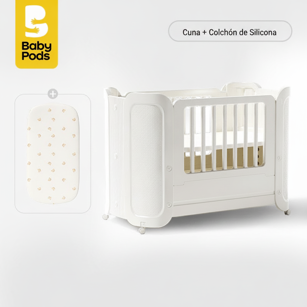 Cuna plegable portátil Baby Pods con ruedas y mosquitero - 8