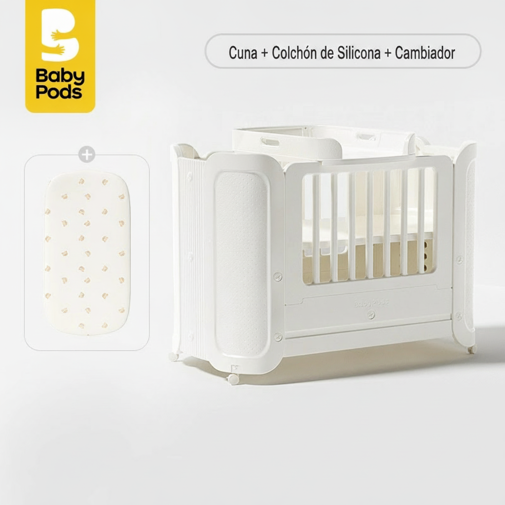 Cuna plegable portátil Baby Pods con ruedas y mosquitero - 9