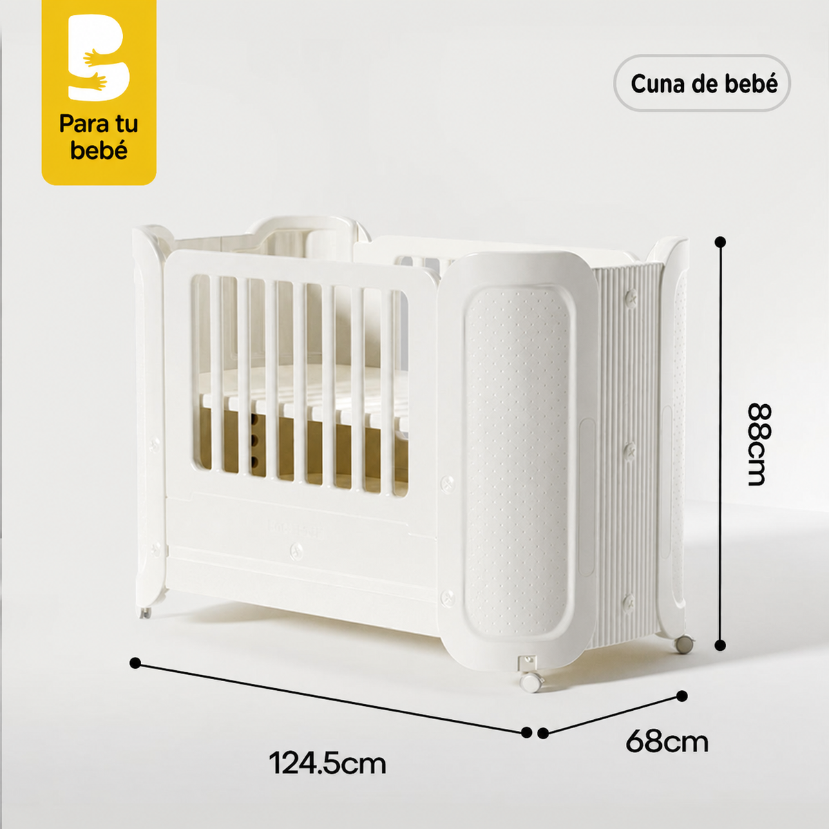 Cuna plegable portátil Baby Pods con ruedas y mosquitero