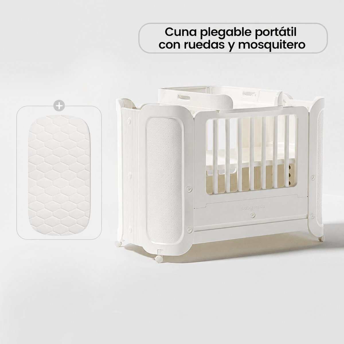 Cuna plegable portátil Baby Pods con ruedas y mosquitero