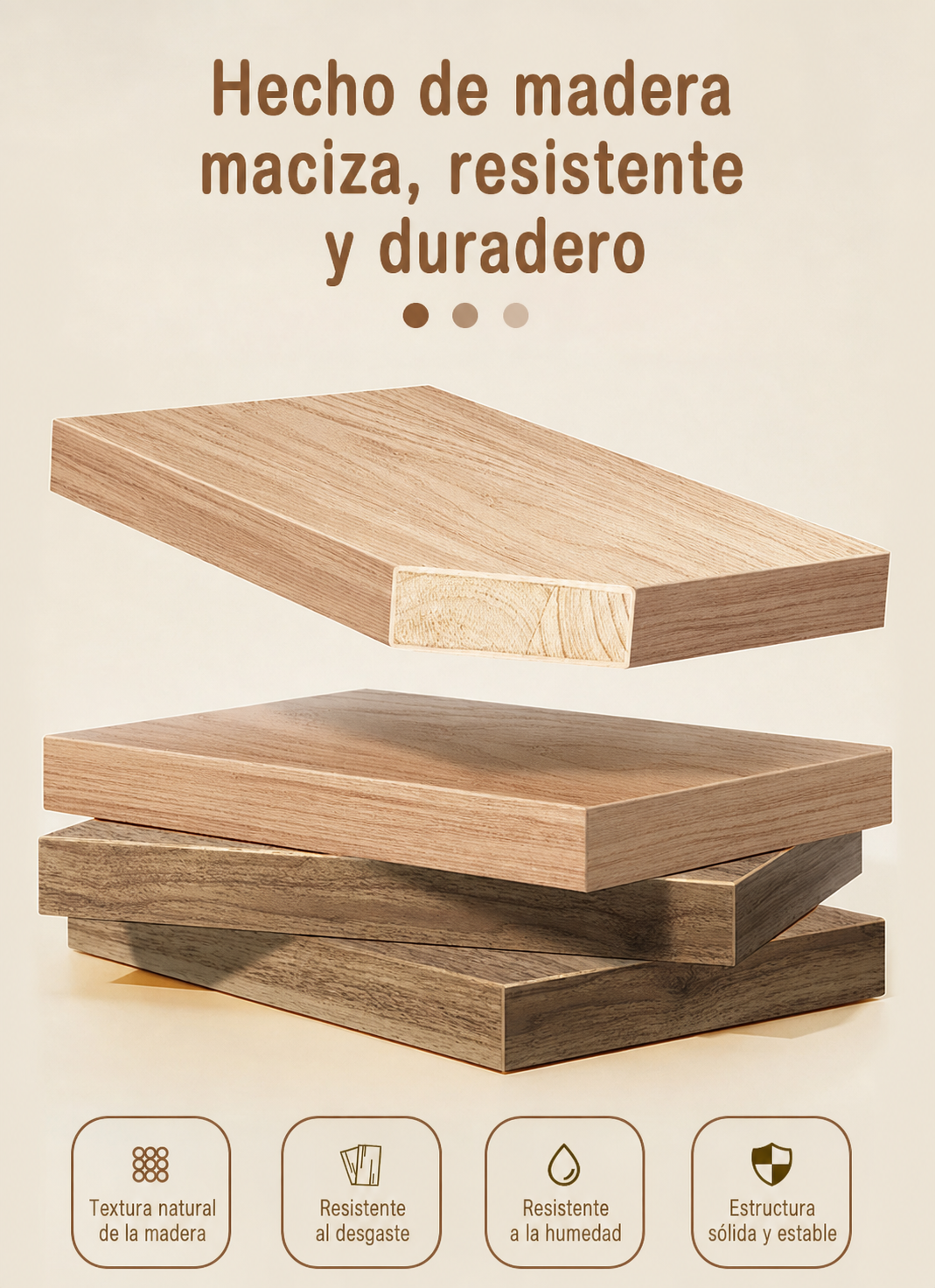 Cama infantil de madera con barandal y cama deslizable - 7
