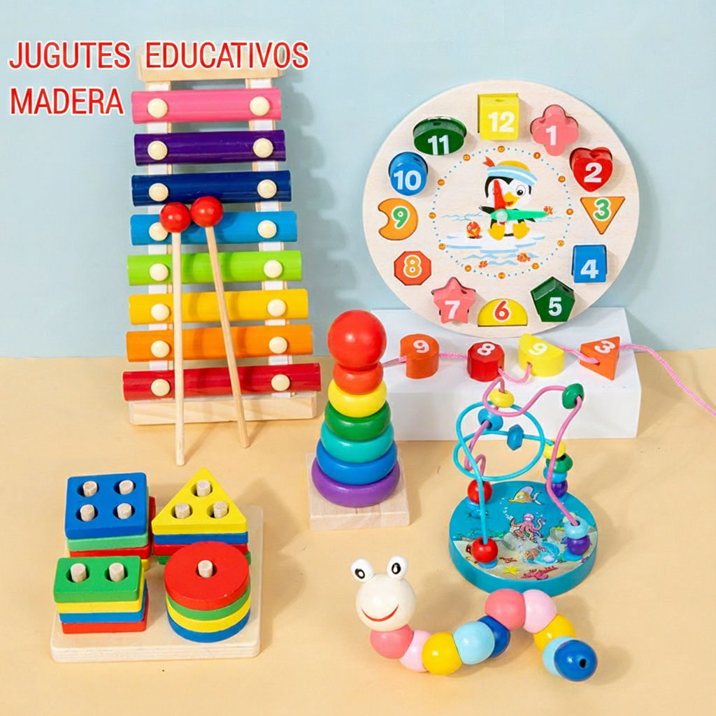 Juguetes de Madera Educativos para Niños 3-6 Años - 2