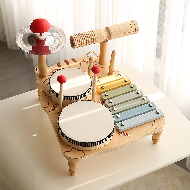 Kit de percusión de madera para niños 4-6 años