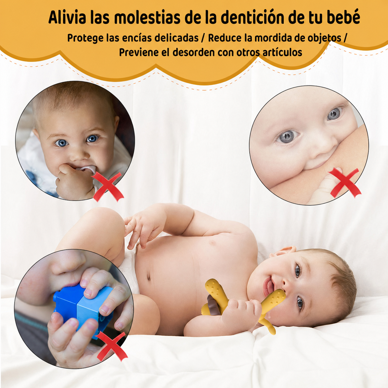 Mordedor de Silicona para Bebé León y Abeja - 3