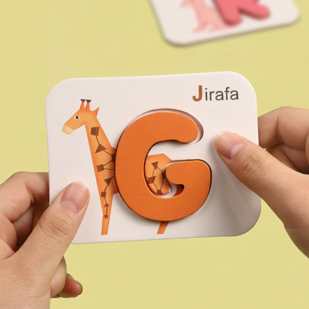 Puzzle de madera letras y números para niños 4-6 años - 2