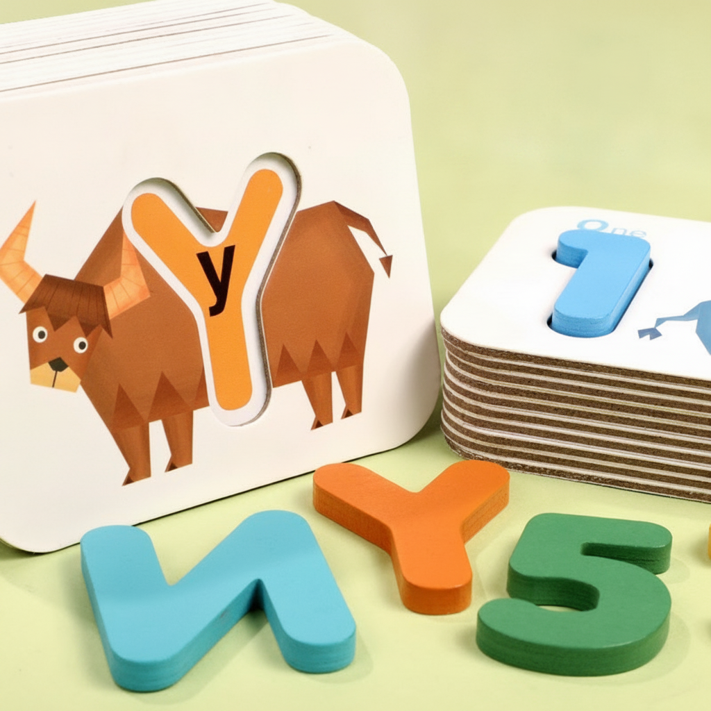 Puzzle de madera letras y números para niños 4-6 años - 3