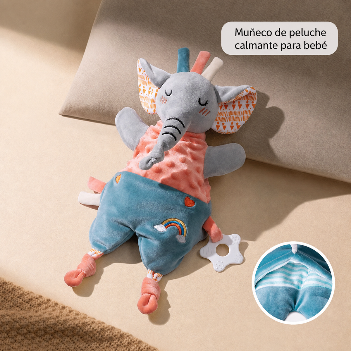 Muñeco de peluche calmante para bebé