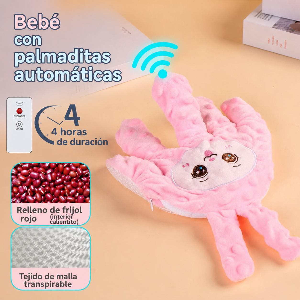 Peluche Bebé con Palmaditas Automáticas y Control - 6