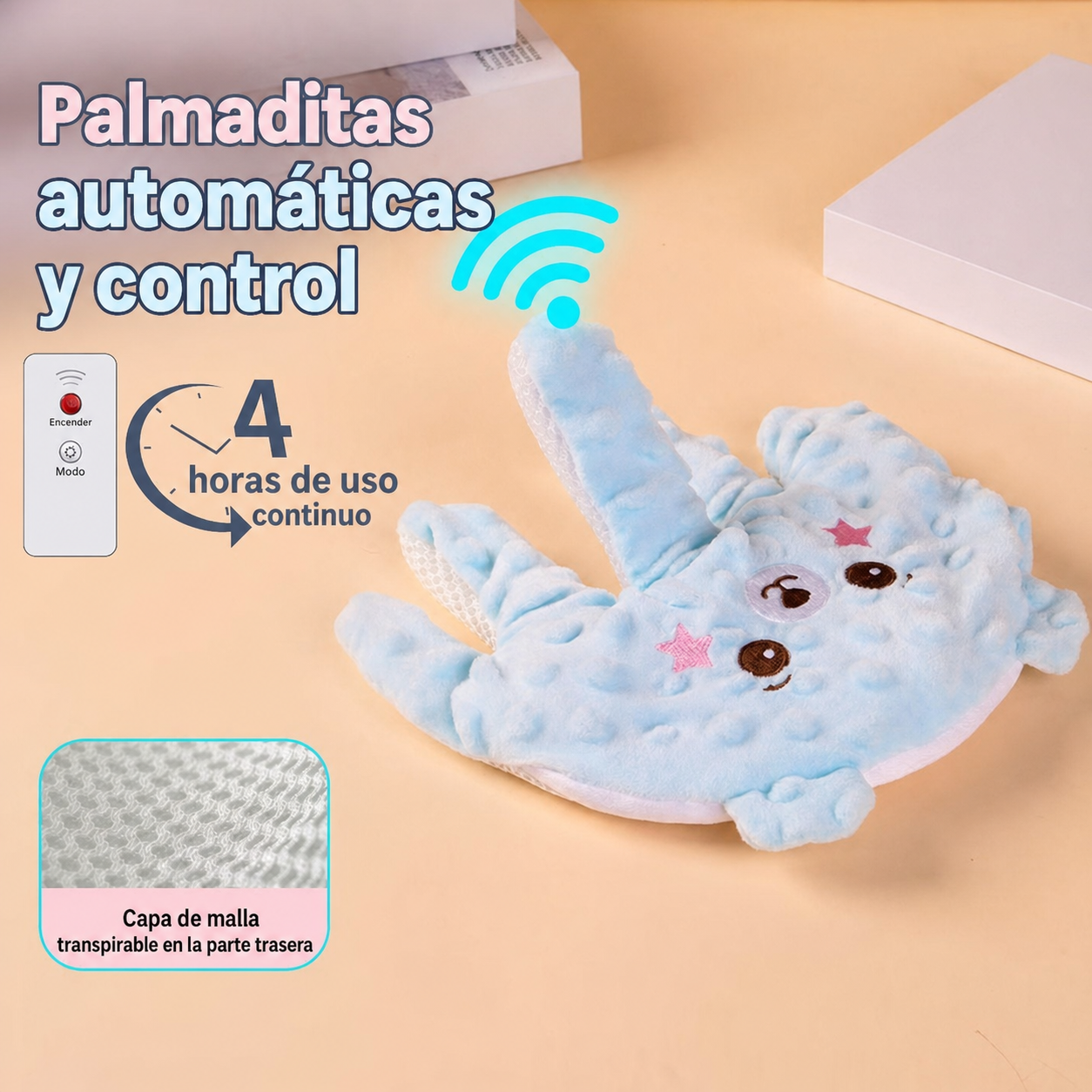 Peluche Bebé con Palmaditas Automáticas y Control