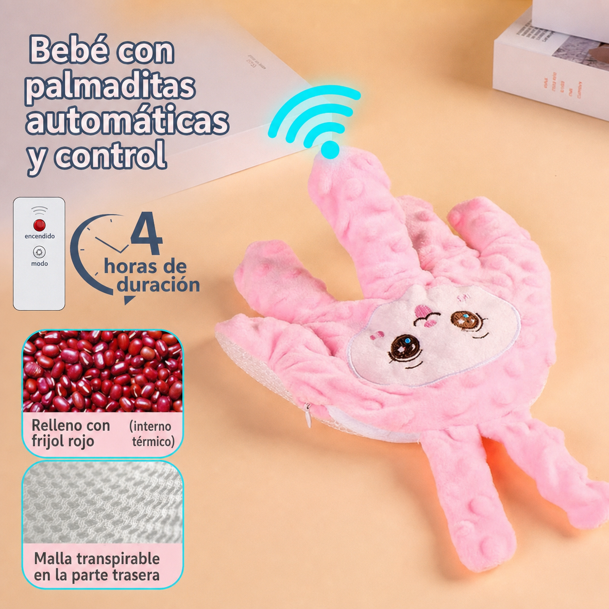 Peluche Bebé con Palmaditas Automáticas y Control