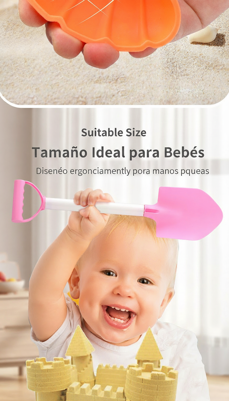 Set de Juguetes de Playa para Niños con Cubeta y Pala - 12