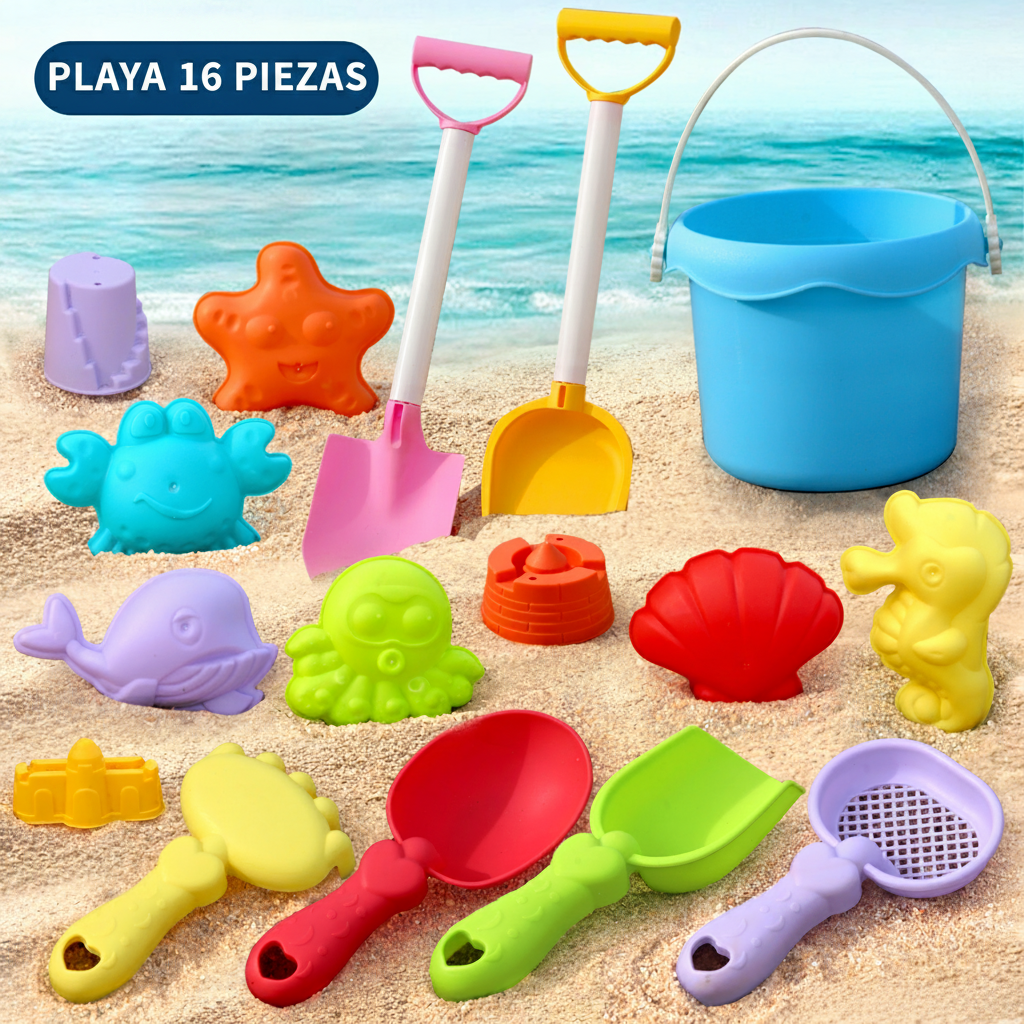 Set de Juguetes de Playa para Niños con Cubeta y Pala - 9