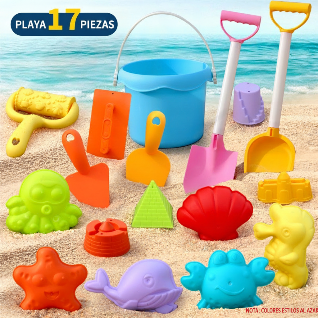 Set de Juguetes de Playa para Niños con Cubeta y Pala