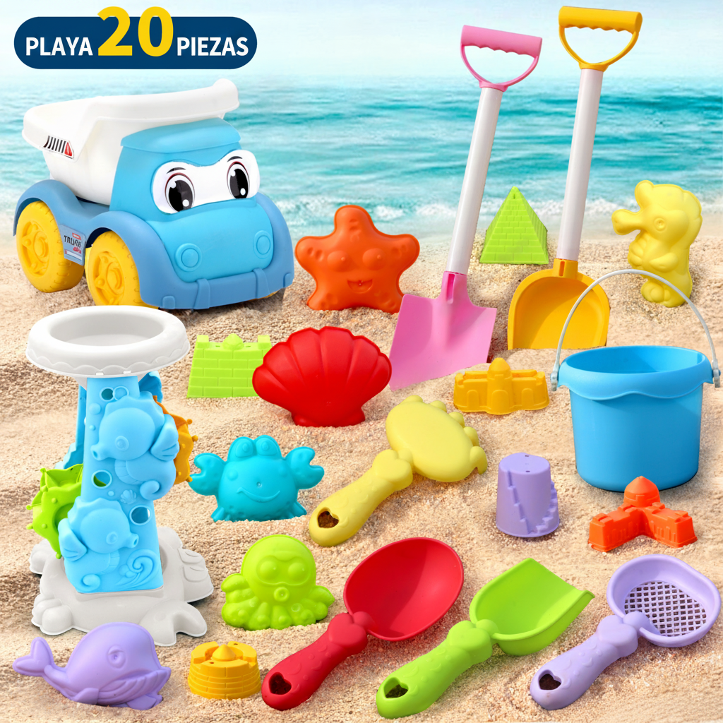 Set de Juguetes de Playa para Niños con Cubeta y Pala