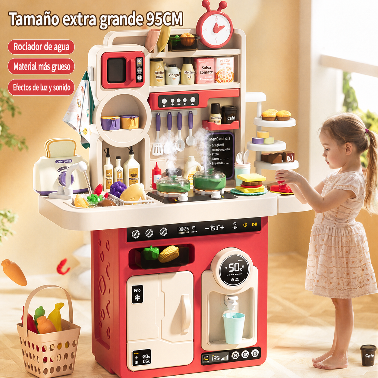 Cocina de Juguete Infantil con Sonido y Luz 82-110 pzas - 1