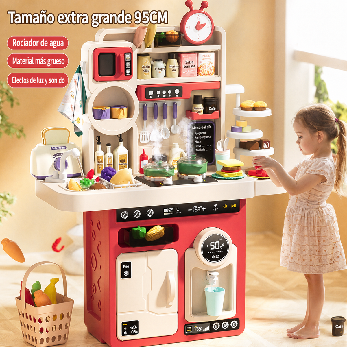 Cocina de Juguete Infantil con Sonido y Luz 82-110 pzas - 1