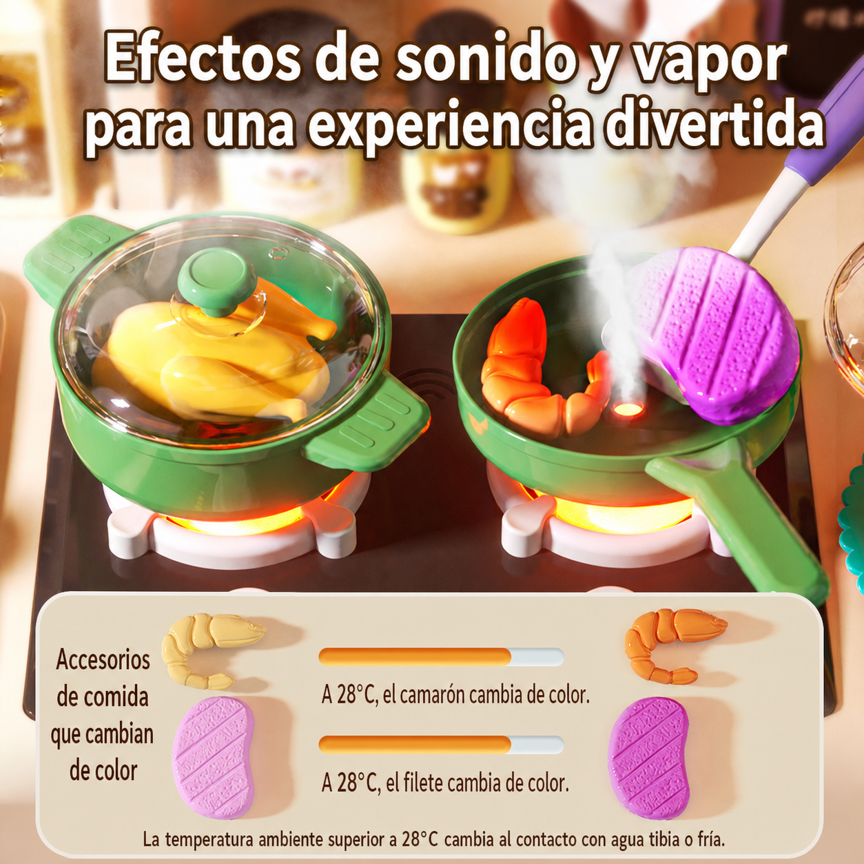 Cocina de Juguete Infantil con Sonido y Luz 82-110 pzas - 3