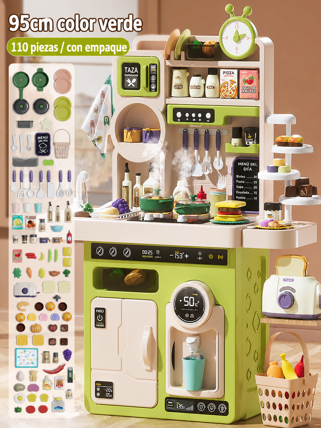Cocina de Juguete Infantil con Sonido y Luz 82-110 pzas - 7
