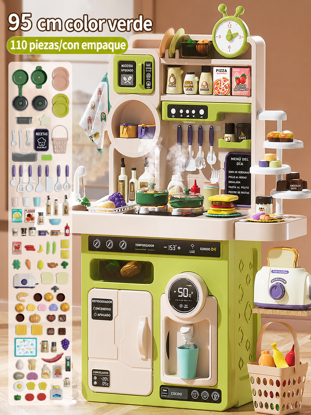 Cocina de Juguete Infantil con Sonido y Luz 82-110 pzas