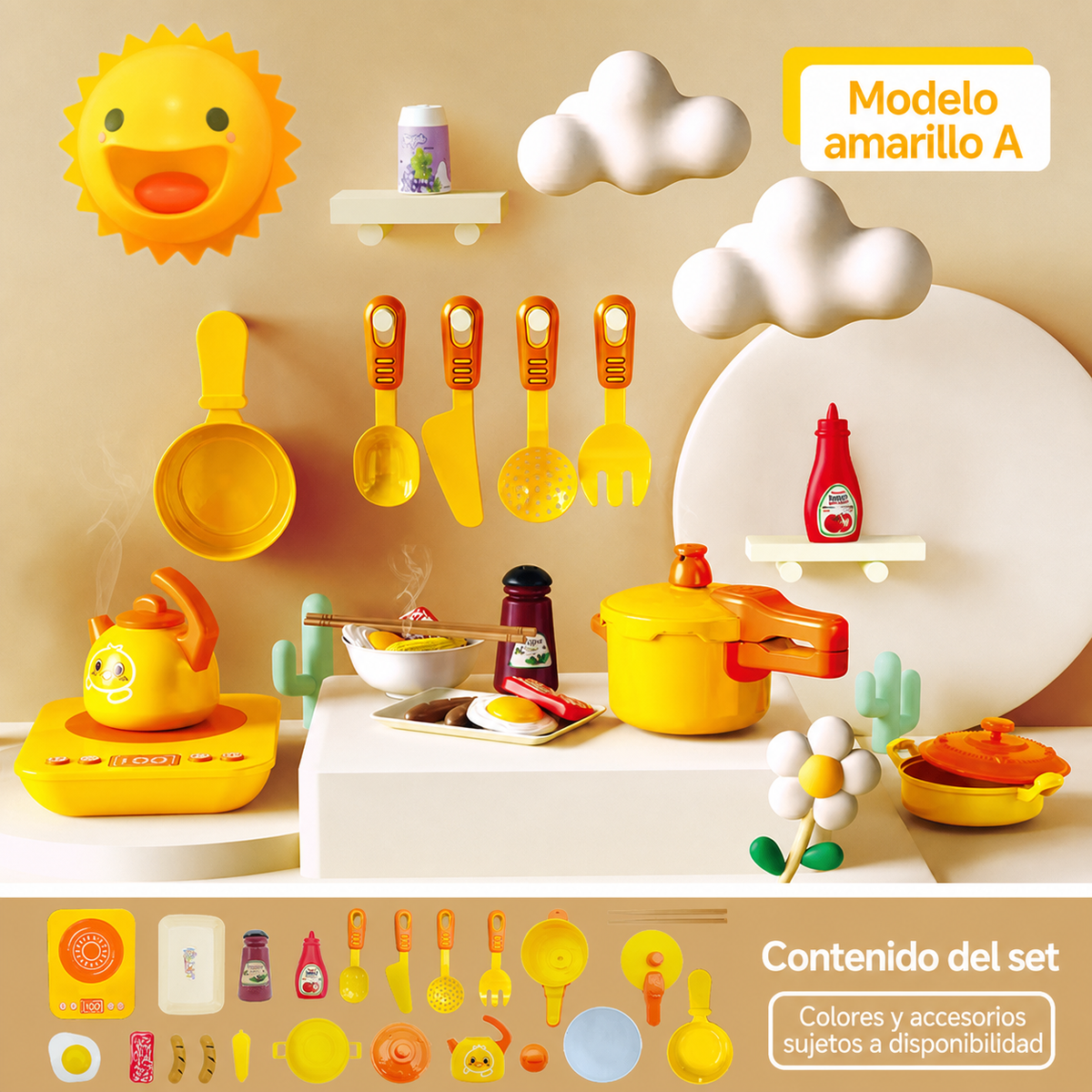 Cocina de juguete para niños set de 25 a 55 piezas - 7
