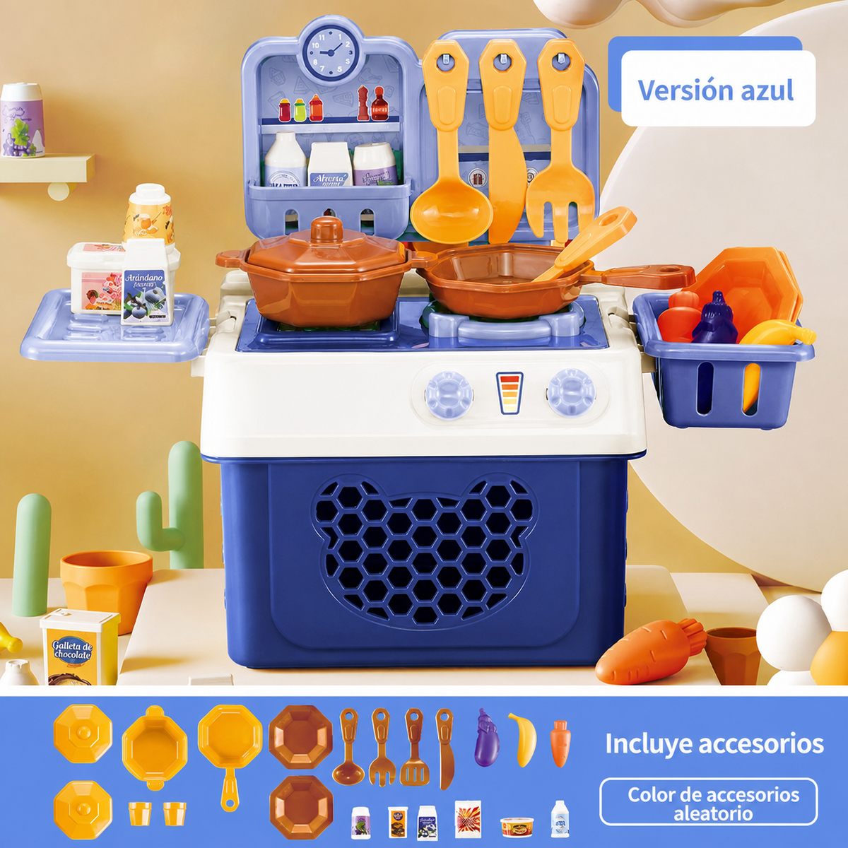 Cocina de juguete para niños set de 25 a 55 piezas