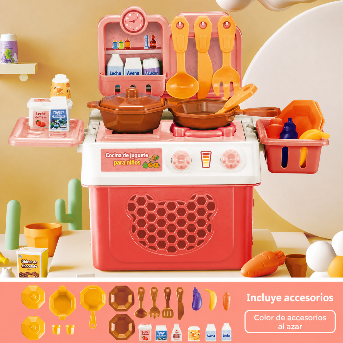 Cocina de juguete para niños set de 25 a 55 piezas