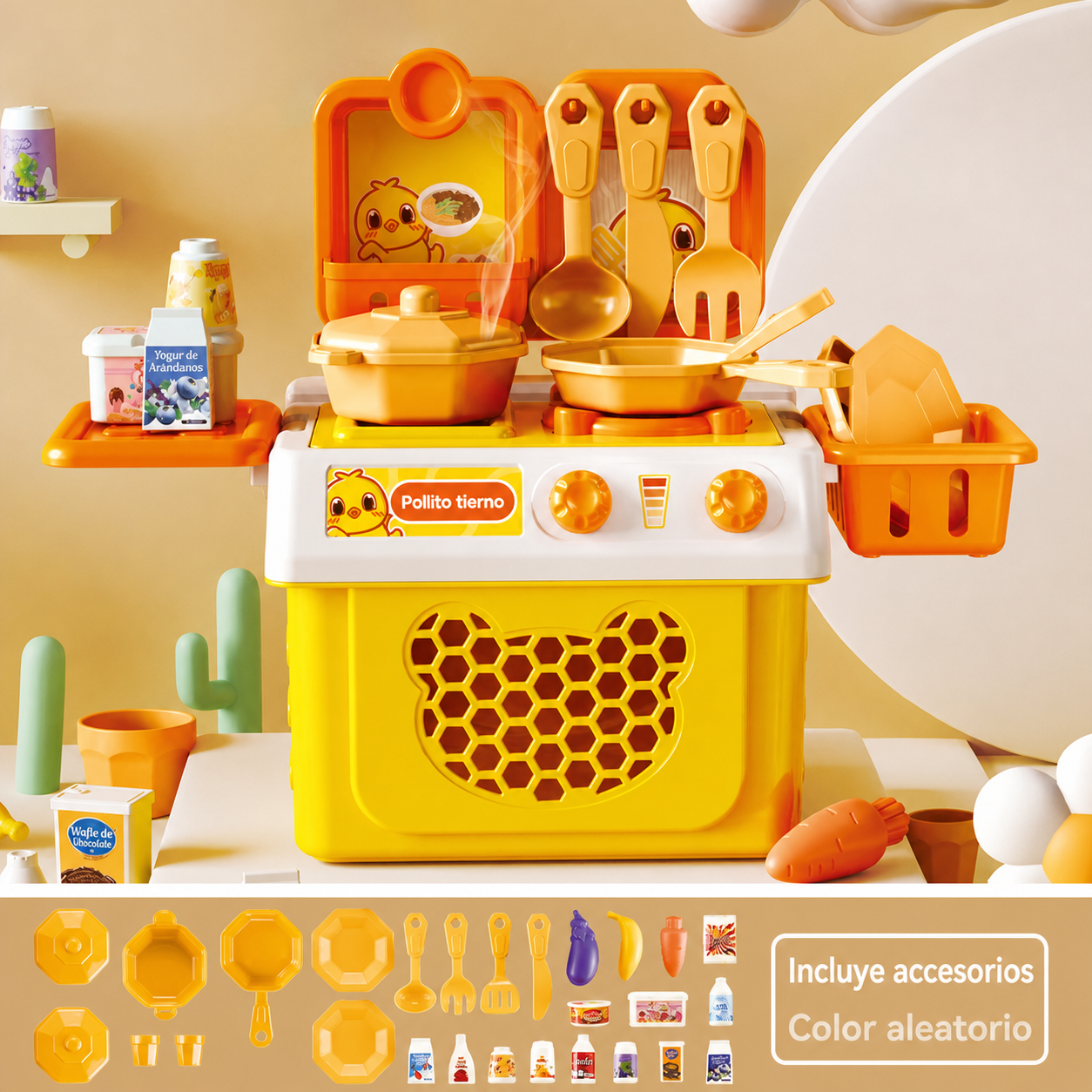 Cocina de juguete para niños set de 25 a 55 piezas