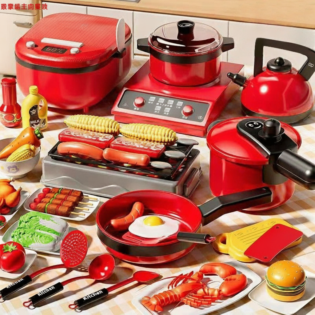 Cocina de juguete para niñas set de utensilios - 1