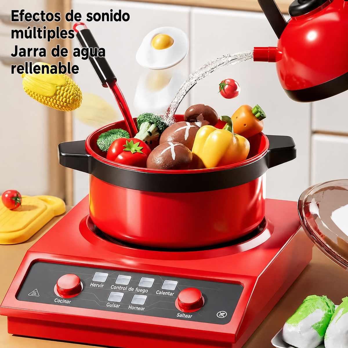 Cocina de juguete para niñas set de utensilios - 2