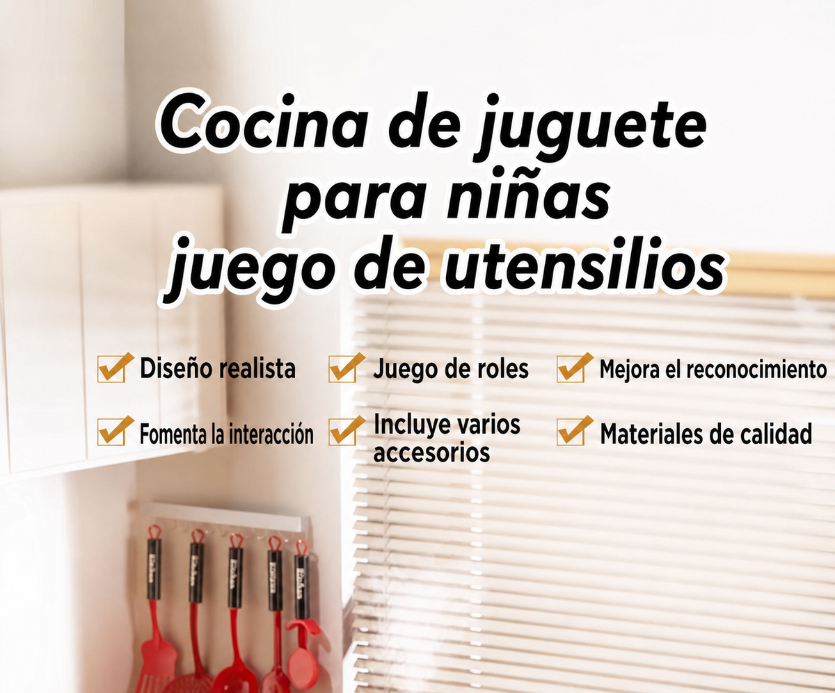 Cocina de juguete para niñas set de utensilios - 11