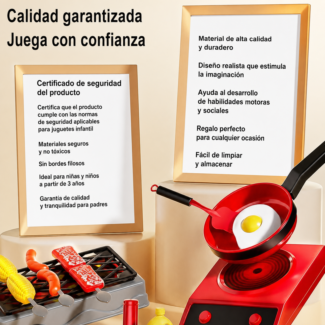 Cocina de juguete para niñas set de utensilios - 3