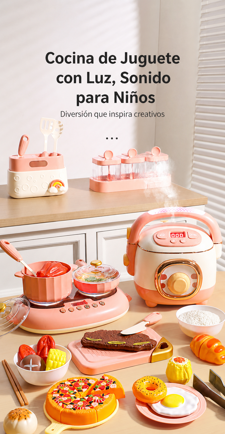 Cocina de Juguete con Luz, Sonido para Niños - 11