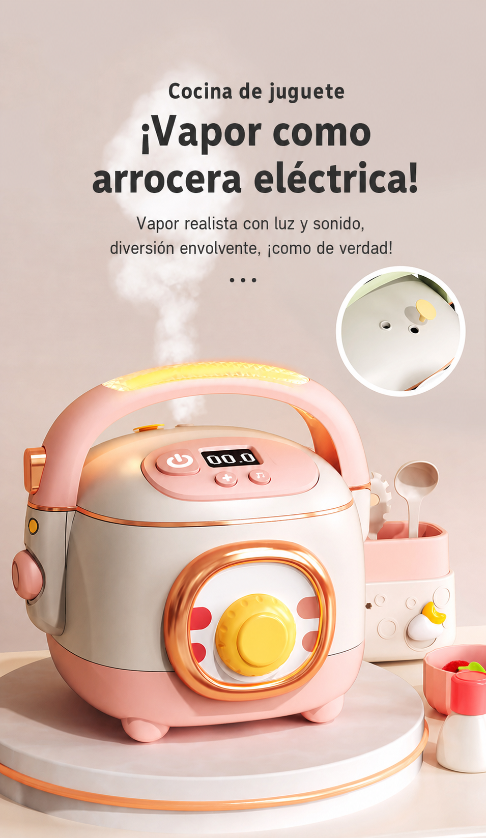 Cocina de Juguete con Luz, Sonido para Niños - 13