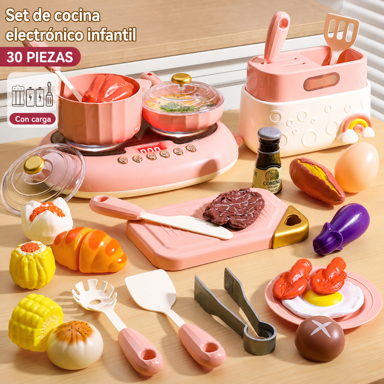 Cocina de Juguete con Luz, Sonido para Niños - 6