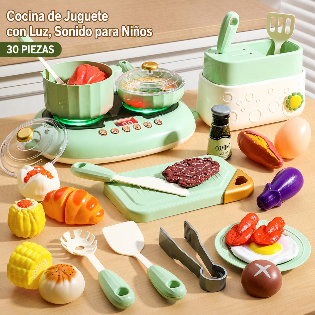 Cocina de Juguete con Luz, Sonido para Niños