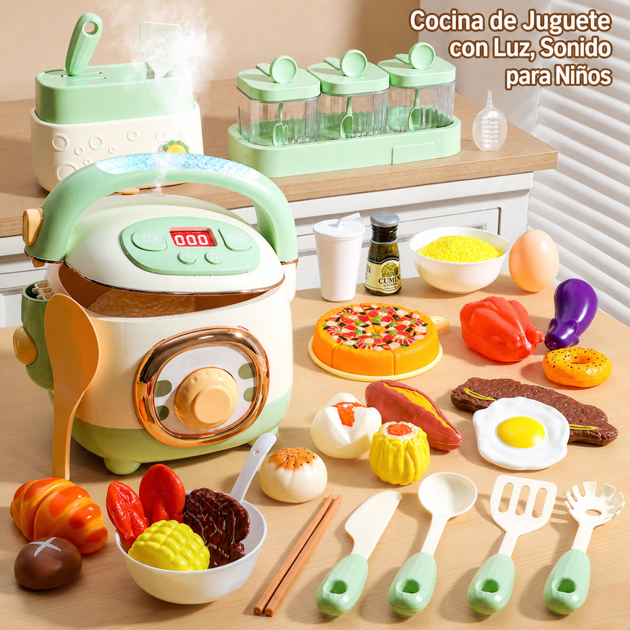 Cocina de Juguete con Luz, Sonido para Niños