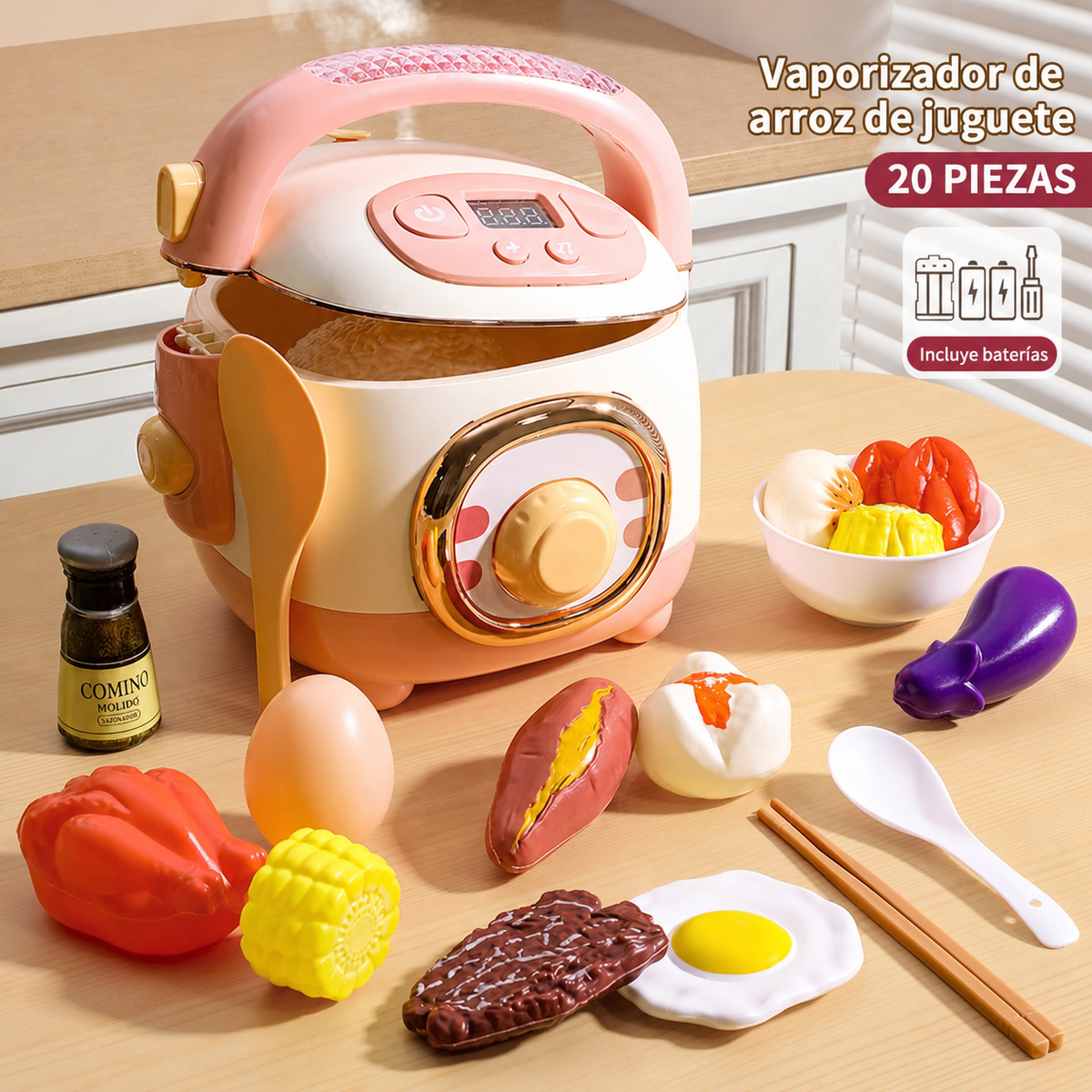 Cocina de Juguete con Luz, Sonido para Niños