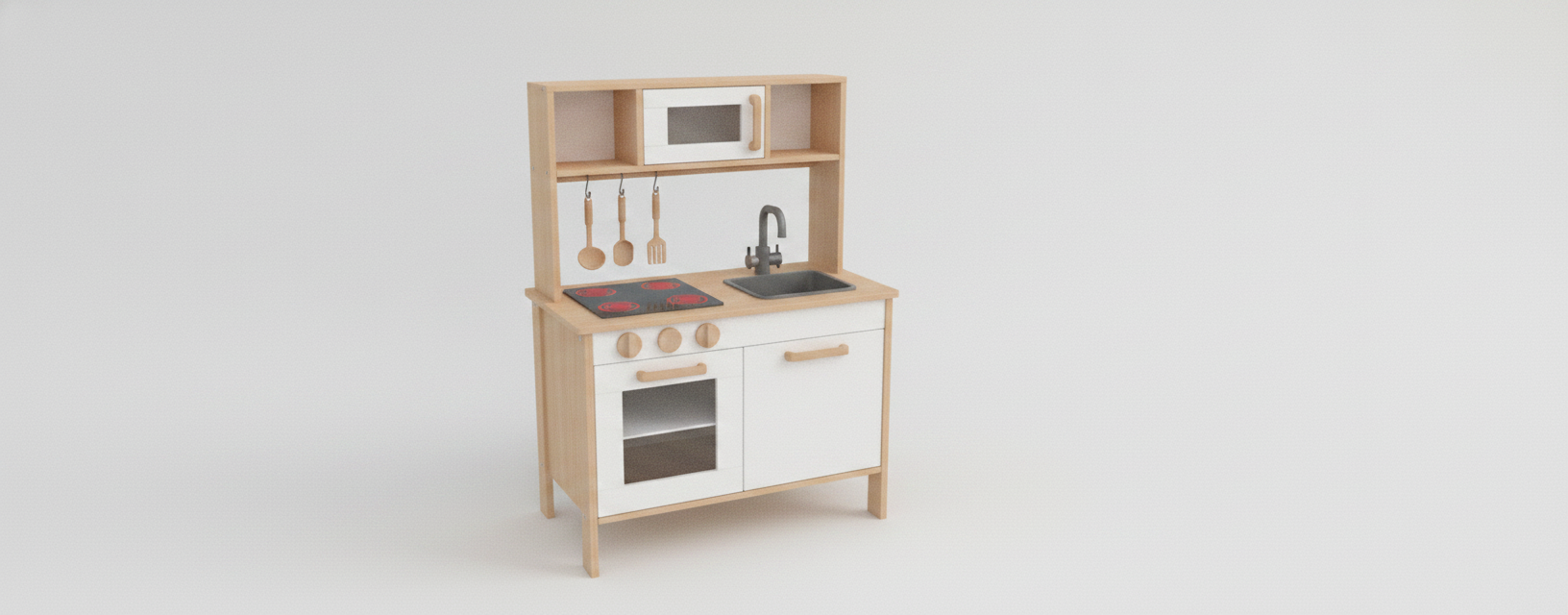 Cocina de Juguete de Madera con Luz y Sonido para Niños - 11