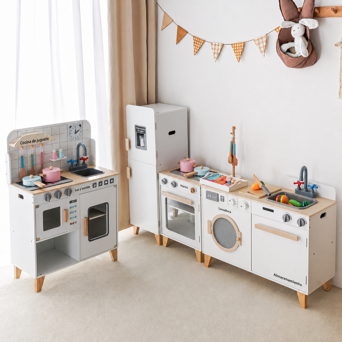Cocina de Juguete de Madera con Luz y Sonido para Niños - 2