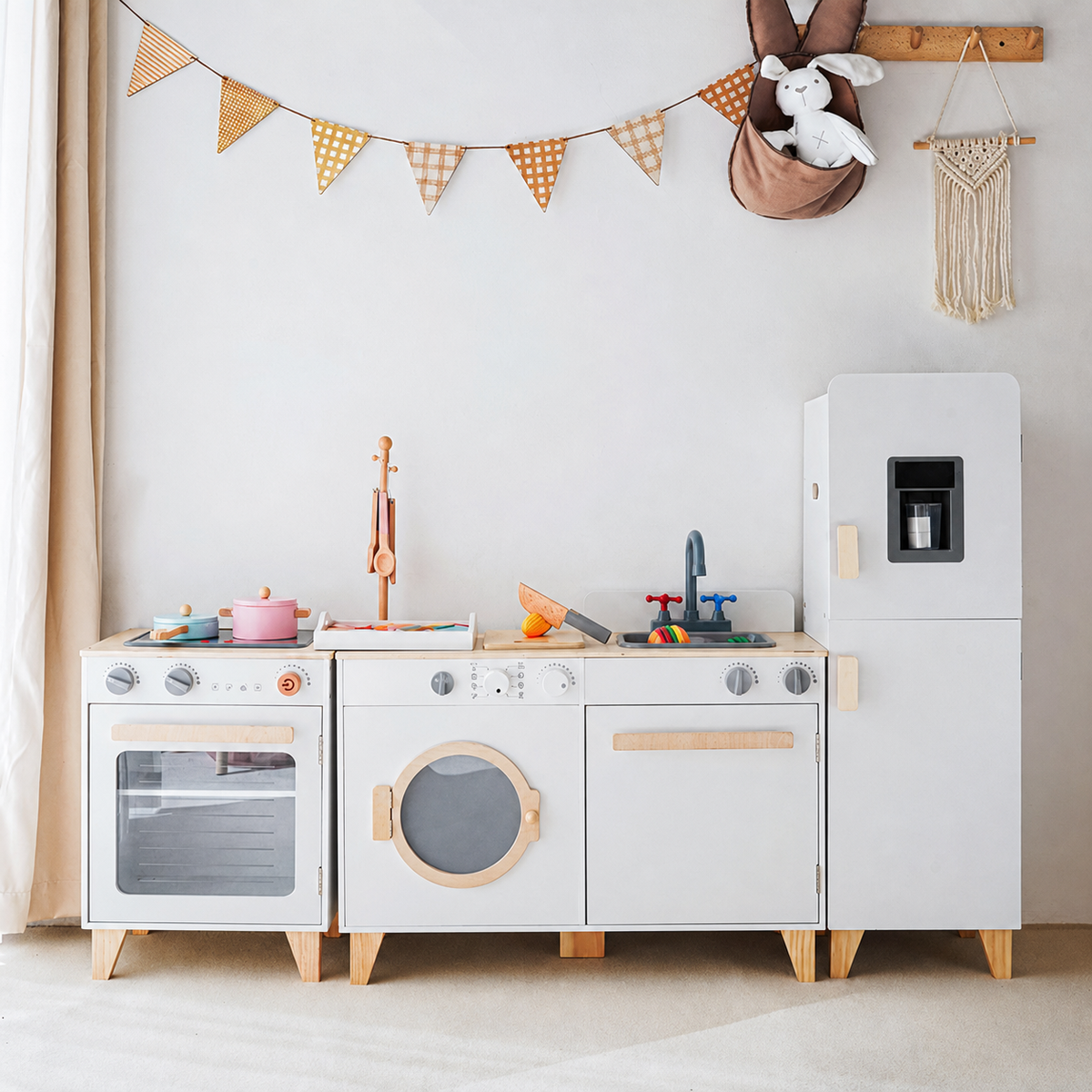 Cocina de Juguete de Madera con Luz y Sonido para Niños - 3