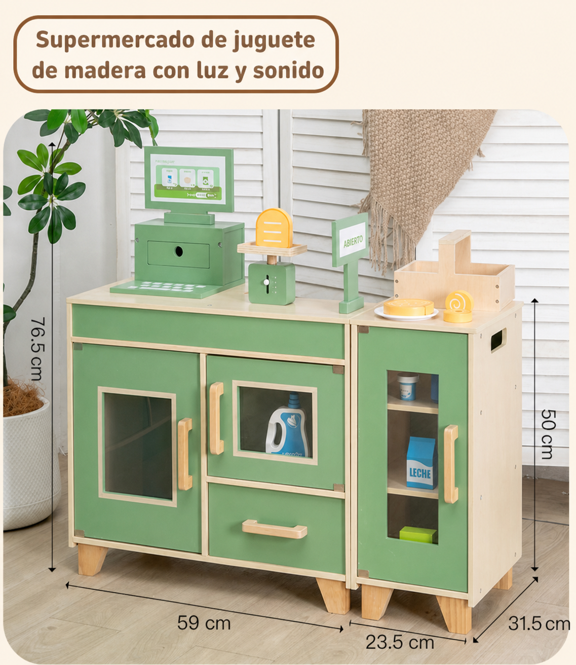 Cocina de Juguete de Madera con Luz y Sonido para Niños - 7