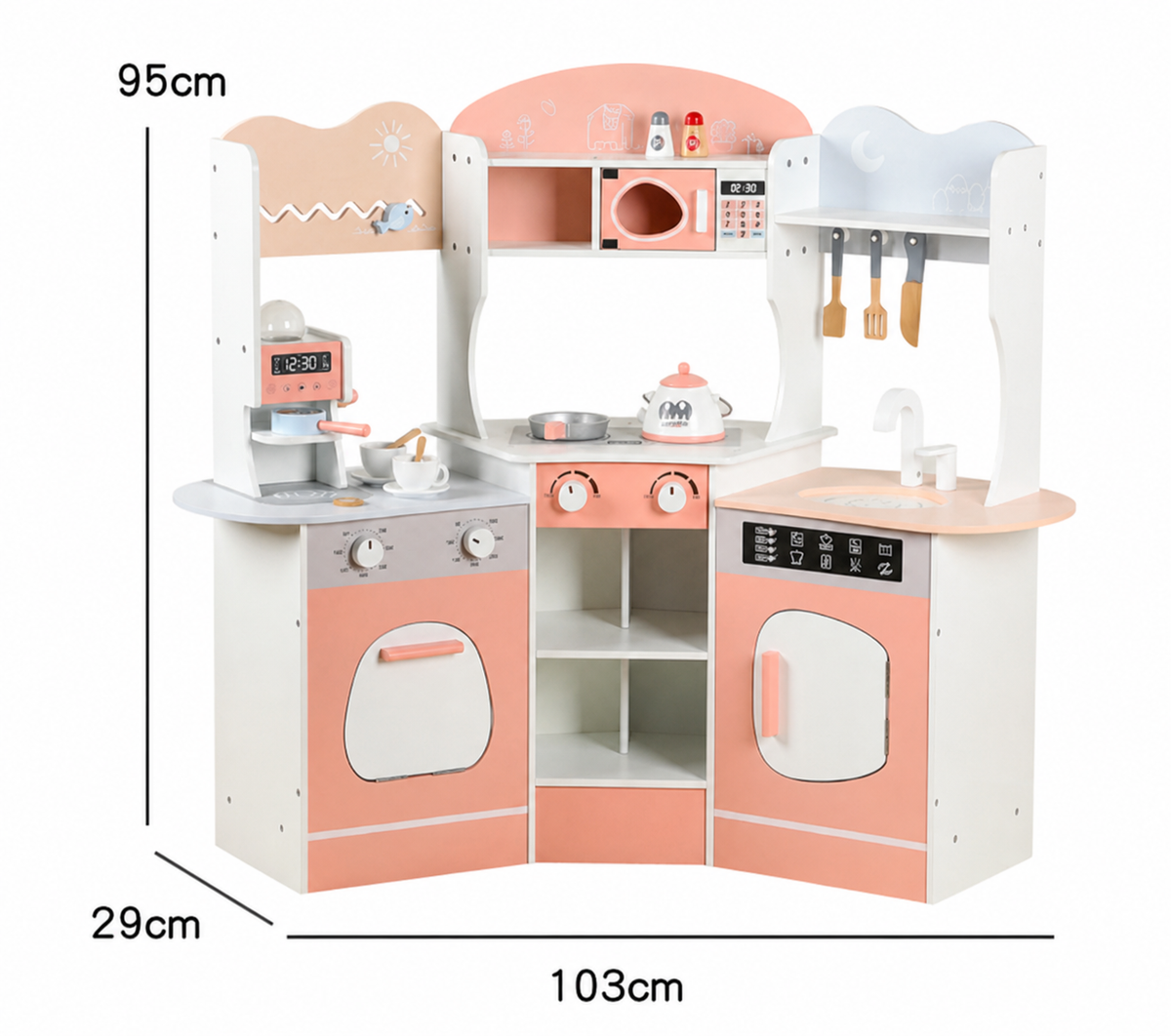 Cocina de Juguete de Madera con Luz y Sonido para Niños - 10