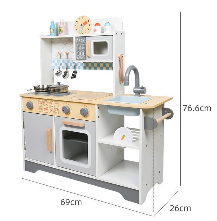 Cocina de Juguete de Madera con Luz y Sonido para Niños