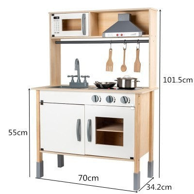 Cocina de Juguete de Madera con Luz y Sonido para Niños