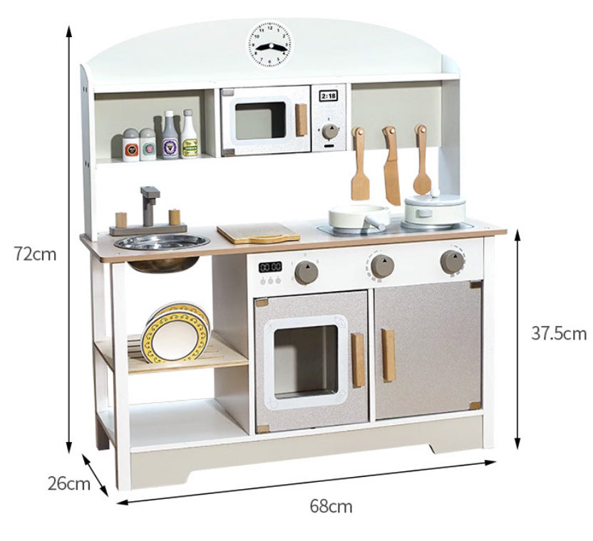 Cocina de Juguete de Madera con Luz y Sonido para Niños