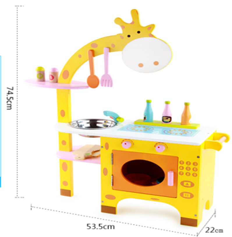 Cocina de Juguete de Madera con Luz y Sonido para Niños