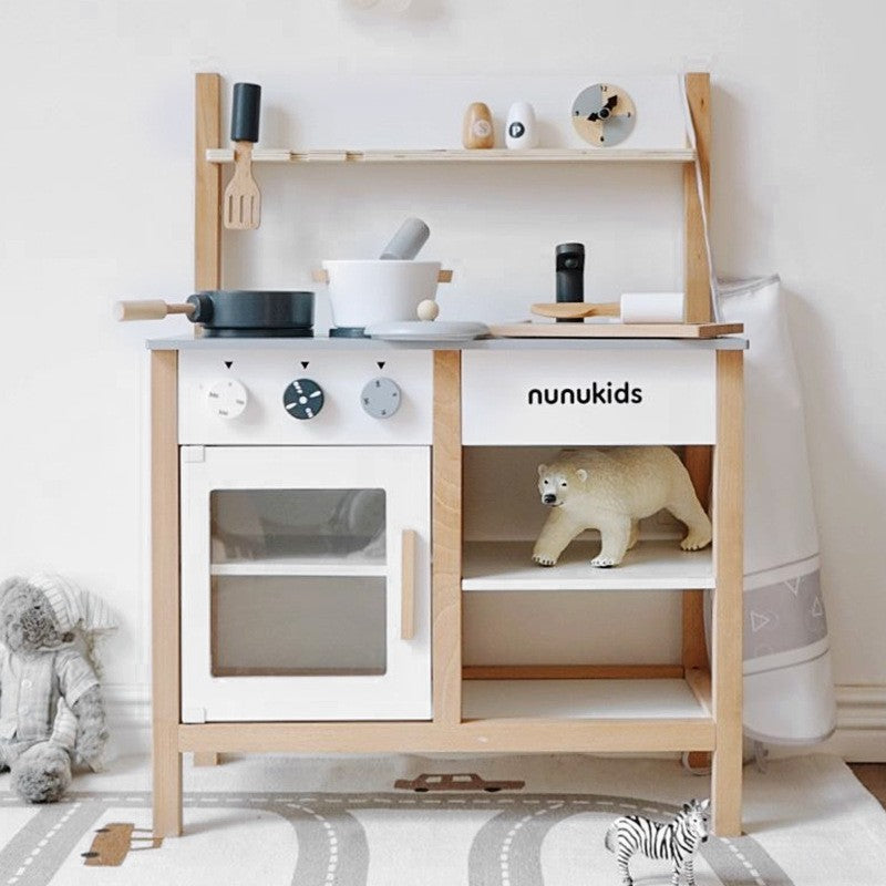 Cocina de Juguete de Madera con Luz y Sonido para Niños