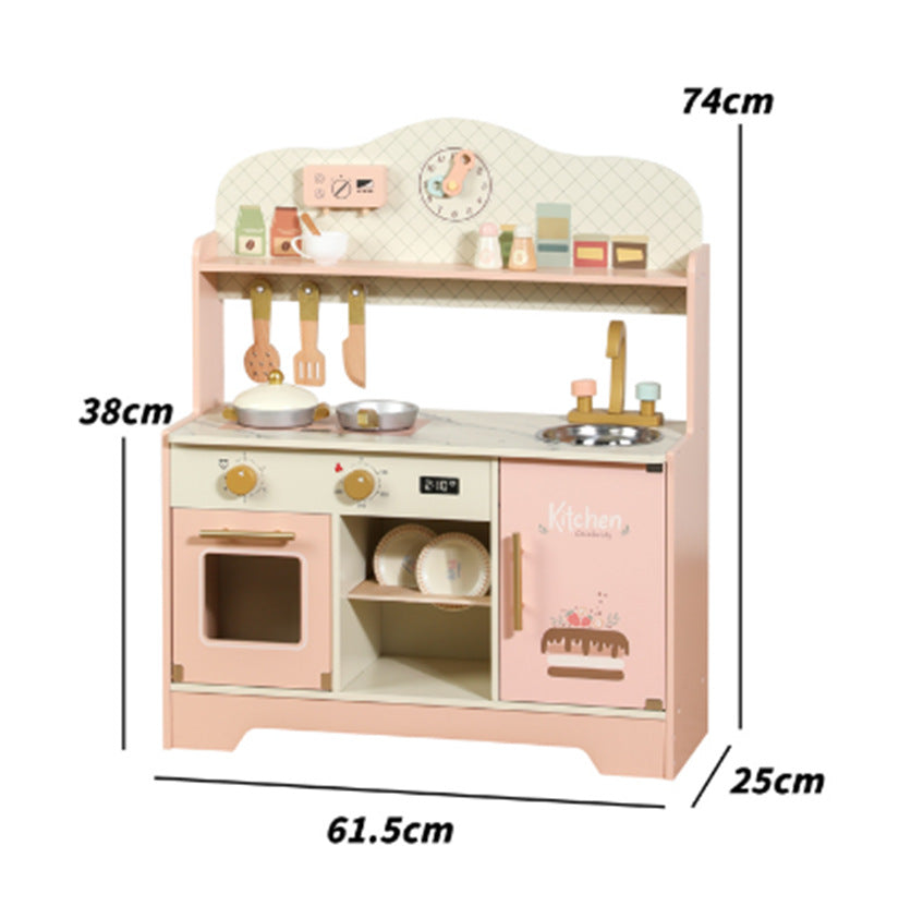 Cocina de Juguete de Madera con Luz y Sonido para Niños