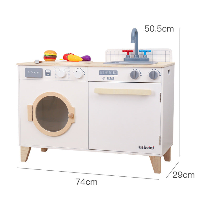 Cocina de Juguete de Madera con Luz y Sonido para Niños