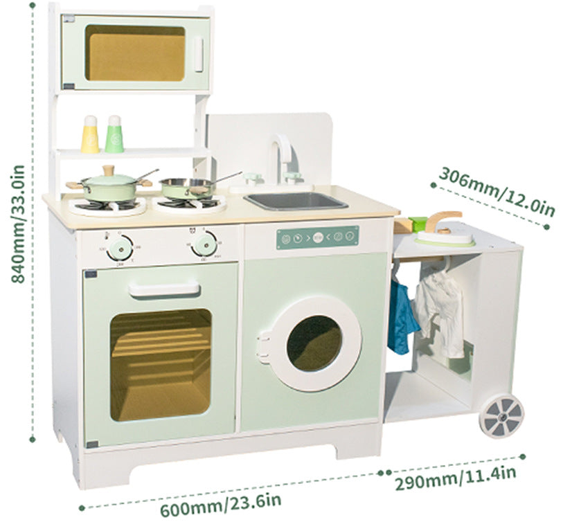 Cocina de Juguete de Madera con Luz y Sonido para Niños
